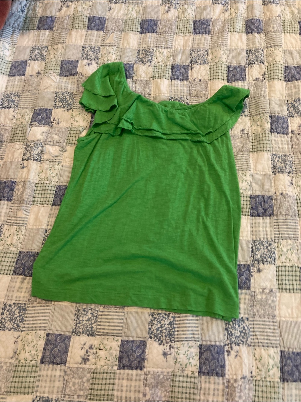 Lilly Pulitzer Green, Aqua & White Ruffle-Trim Tops - Set of 5 - Picture 15 of 16